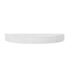 Small Round Wood Floating Wall Shelf - White